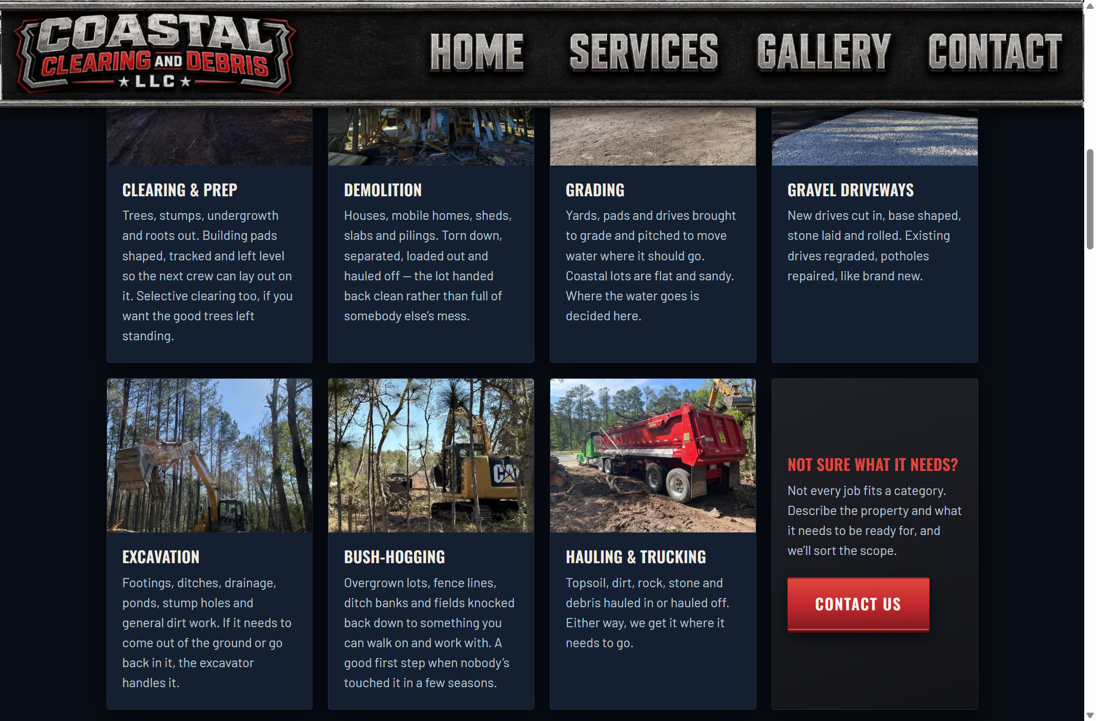 Coastal Clearing and Debris services section