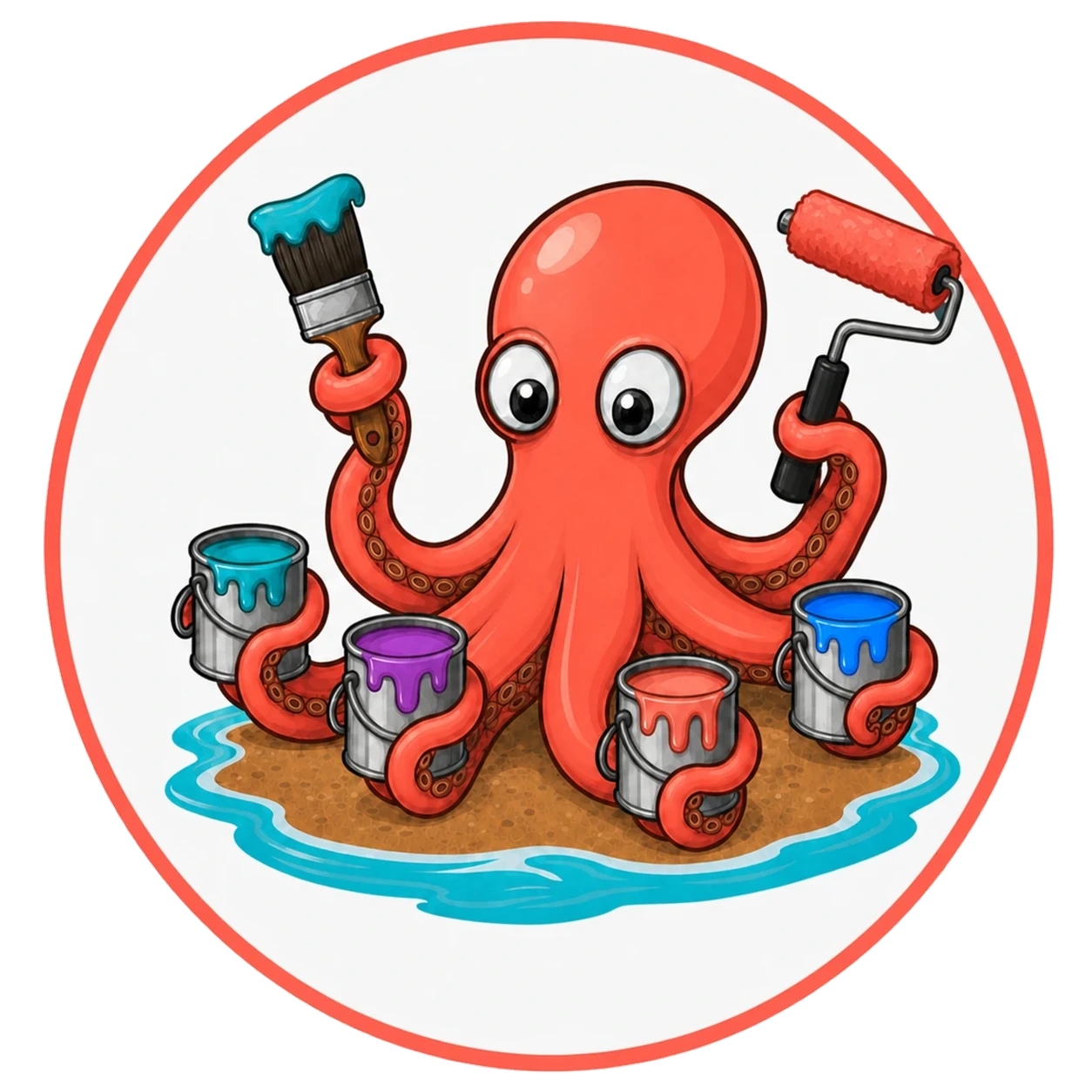 Oggie with paintbrush — Tide Change